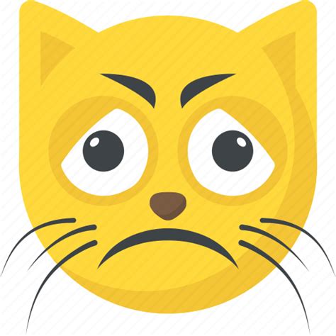 Cat emoji, cat face, emoticon, kitten, smiley icon