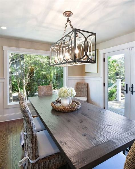 How to Hang a Dining Room Chandelier at the Perfect Height | Coastal ...