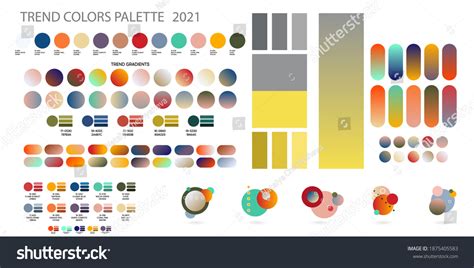 Set Fashion Color Trend 2021 Color Stock Vector (Royalty Free) 1875405583 | Shutterstock