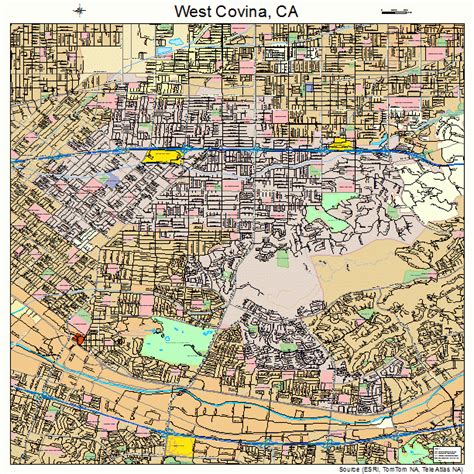 West Covina California Street Map 0684200