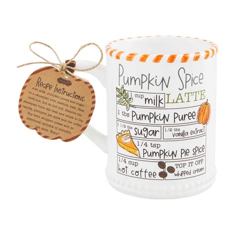 Pumpkin Spice Latte Recipe Mug | Mud Pie