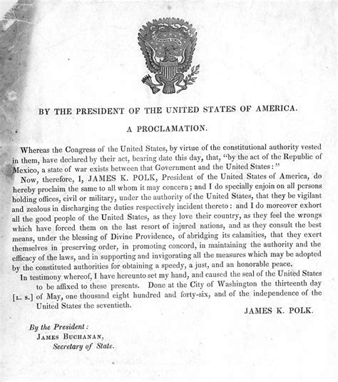 President Polk Declares War on Mexico