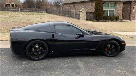 Custom Wrap Glossy Black Paint C6 Corvette Rims - YouTube