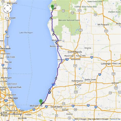 West Michigan Pike Map | Lake Michigan Attractions | Michigan road trip ...