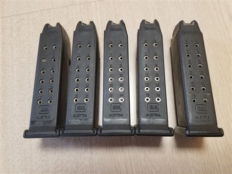 5 - Glock 19 OEM 15 Round Magazines - AR15.COM