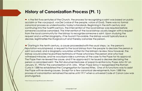 History of Canonization Process (Pt. 1) | The Voices Project