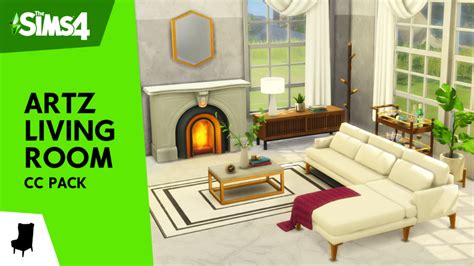 Artz Living Room - CC Pack | The sims 4 packs, Living room sims 4, Sims packs