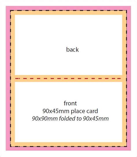 Place Card Template Word 6 Per Sheet - Cards Design Templates