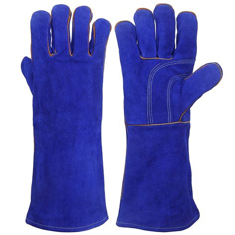 Buy KIM YUAN Extreme Heat/Fire Resistant Gloves Leather with Kevlar St, Mitts Perfect for ...