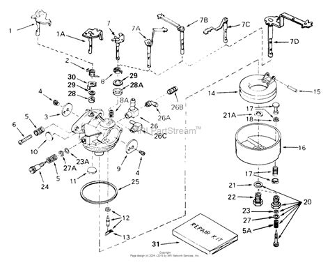 Tecumseh CA-631711 Parts Diagram for Carburetor