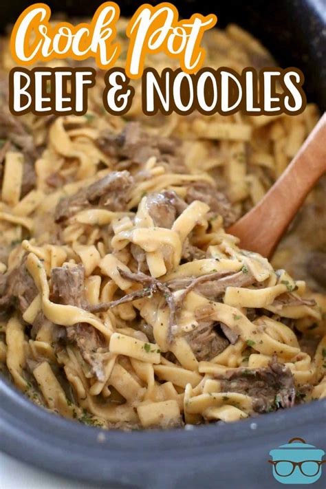 Crock Pot Beef and Noodles - The Country Cook