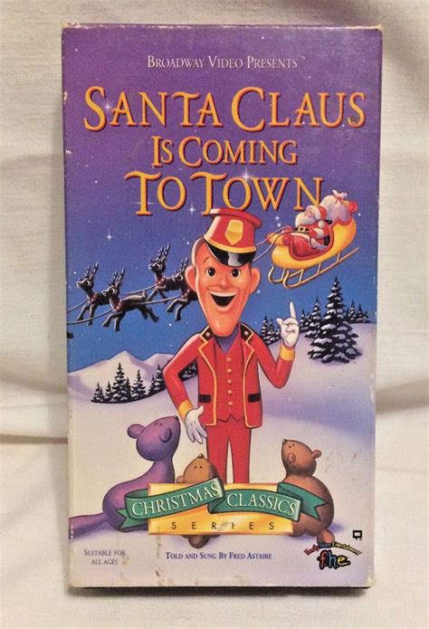 Santa Claus is Coming to Town VHS 1993 Fred Astaire Mickey Rooney | Christmas cartoons, Classic ...