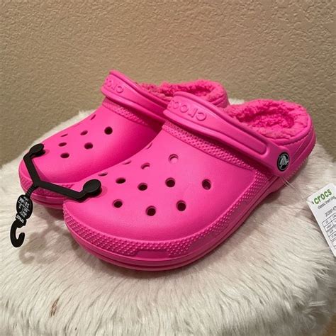 hot pink fuzzy crocs | Pink crocs, Fuzzy crocs, Crocs