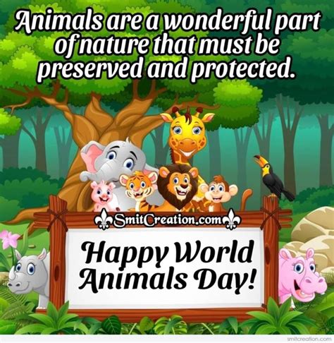 World Animals Day Quotes, Messages, Wishes Images - SmitCreation.com