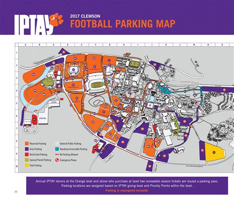 Clemson Football Parking Map – Map Of The World