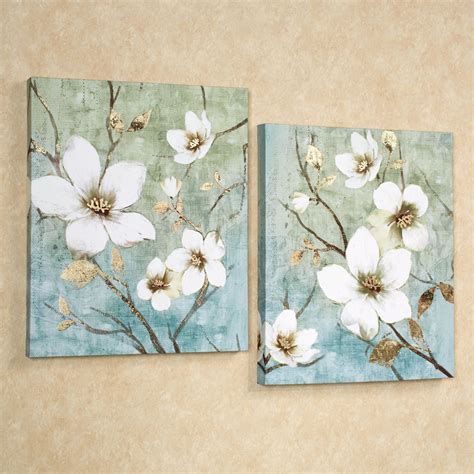 In Bloom Floral Canvas Wall Art Set | Floral wall art canvases, Flower painting canvas, Flower ...