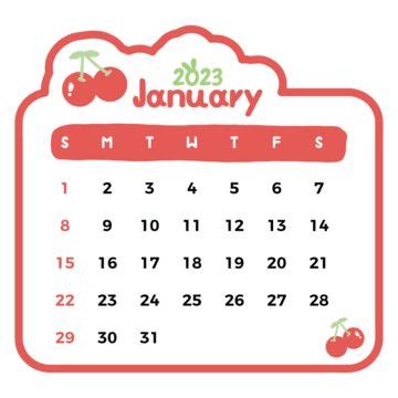 Monthly Calendar January 2023 Vector, January 2023, January, Monthly ...