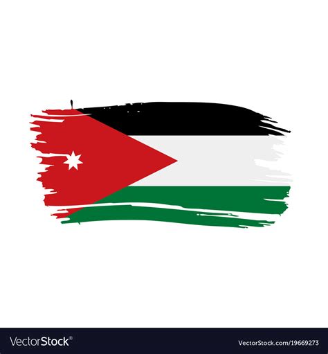 Jordan flag Royalty Free Vector Image - VectorStock