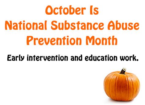 October Is National Substance Abuse Prevention Month