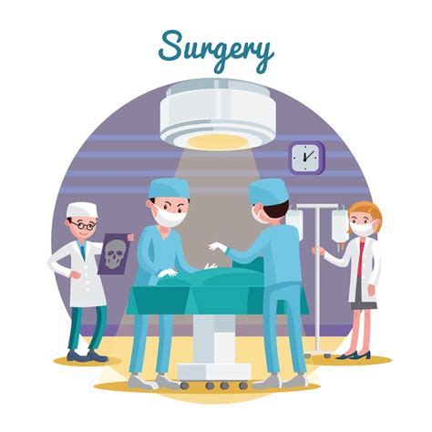 Free Vector | Medical Surgery Flat Composition