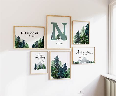 Nursery Decor Mountain Nursery Wall Art Woodland Nursery - Etsy