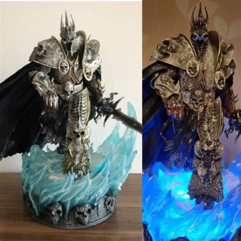 WOW Warcraft Arthas Menethil Statue Lich King Sculpture Resin ...