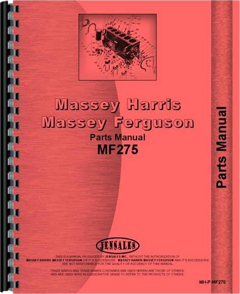 Massey Ferguson 275 Tractor Parts Manual