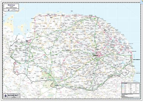 Norfolk County Map (2021) | Norfolk county, County map, Wall maps