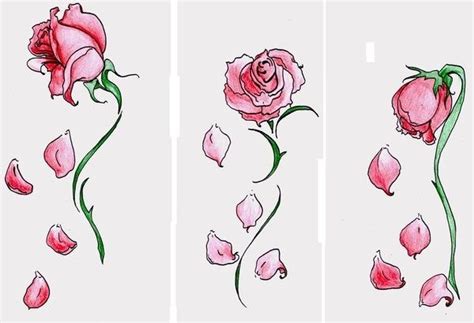 falling rose petals | Tattoos | Pinterest | Rose petals and Roses ...