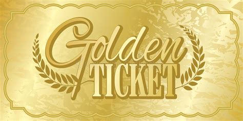 Golden Ticket stock illustration. Illustration of icons - 53446101