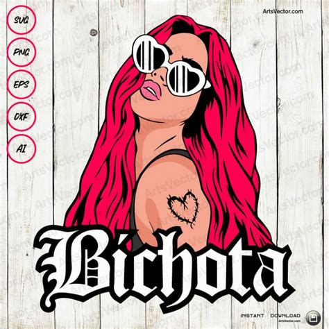 Karol G red hair bichota SVG PNG EPS DXF AI - Arts Vector