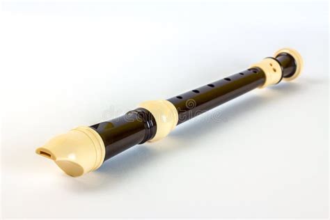 Plastic Soprano Recorder Flute Stock Image - Image of object, finger: 134764495