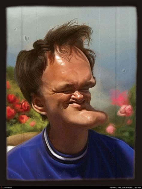 Quentin Tarantino | Celebrity caricatures, Caricature, Funny caricatures