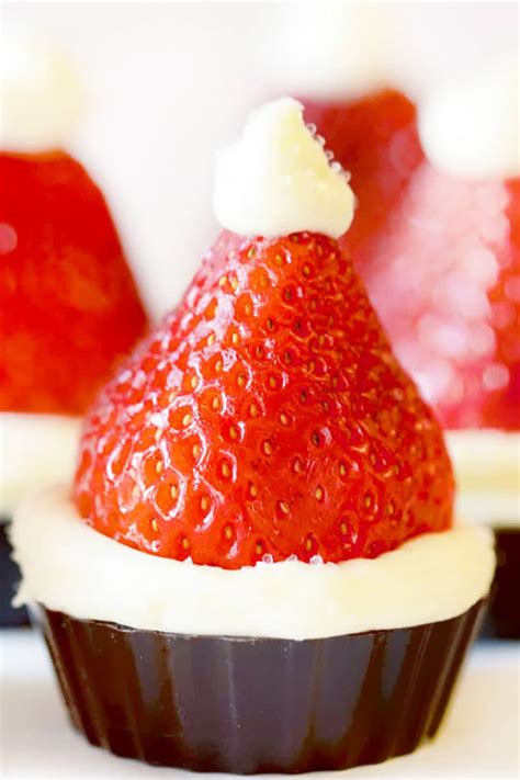 Santa Hat Cheesecake Bites ⋆ No Bake ⋆ Sprinkle Some Fun