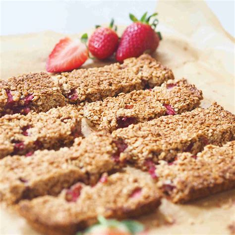 Strawberry Oat Healthy Flapjacks | Nourish Your Glow