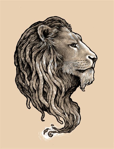 Rasta Lion Drawing at GetDrawings | Free download