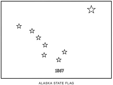 Alaska State Flag coloring page - Download, Print or Color Online for Free