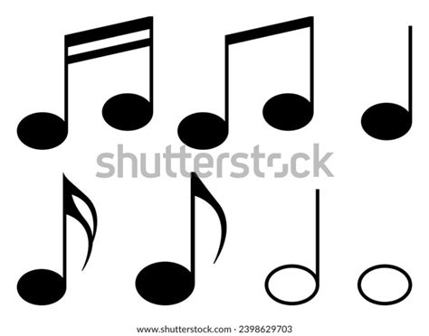 Music Notes Icons Black Notes Symbols Stock Vector (Royalty Free) 2398629703 | Shutterstock