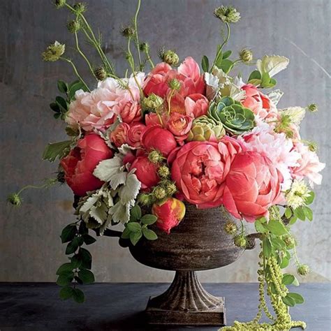 Pin by Janine Dunn on Flower Arrangements | Faux flower arrangements, Peony arrangement, Flower ...