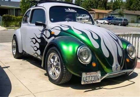 Custom Classic Volkswagen Beetle with Flames