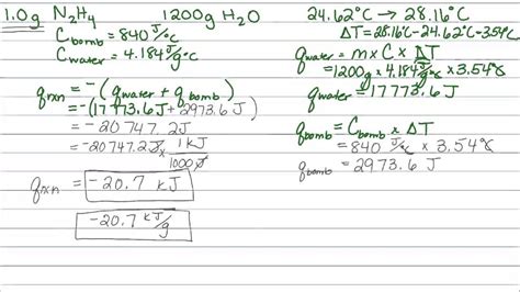 Bomb Calorimetry Problem (Chemistry) - YouTube