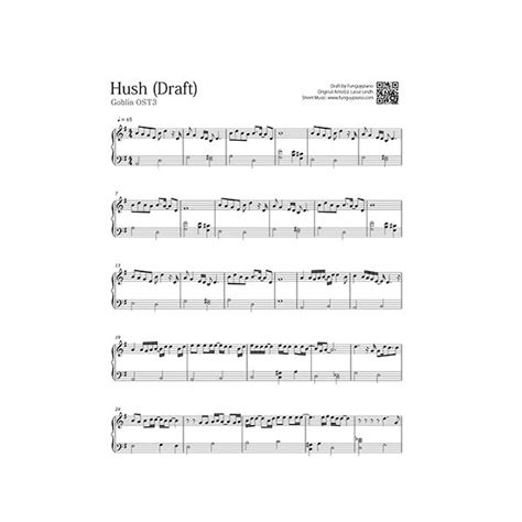 Goblin OST3 - Hush | Free Piano Sheet | Funguypiano