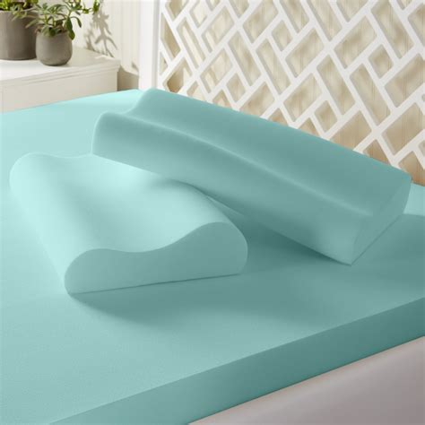 Comfort Dreams 4-inch Memory Foam Mattress Topper with 2 Contour ...