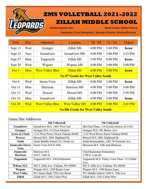 Athletics – Activities – Zillah Middle