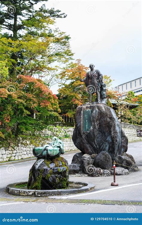 Statue of Monk Shodo Shonin in Front of Rinnoji Temple, Nikko, T ...