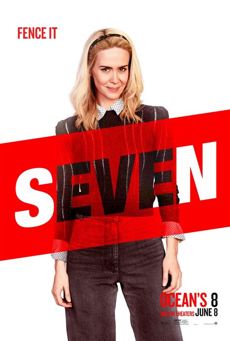 Ocean's 8 - Character Poster - Sarah Paulson as Tammy - Ocean's 8 Photo (41333576) - Fanpop