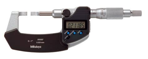 MITUTOYO Blade Micrometer, Electronic Digital Operation, 0 to 1"/0 to 25mm Range - 6NPZ5|422-330 ...