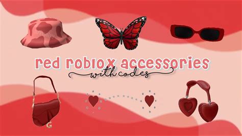 RED roblox accessories || with CODES! 🍉 - YouTube