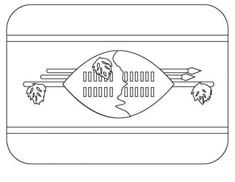 Flag of Eswatini Emoji coloring page - ColouringPages