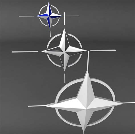 Nato logo symbol low poly pack 3D model | CGTrader